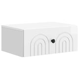 Wall-Mounted Bedside Cabinet High Gloss White 49 x 34.5 x 20 cm 898113
