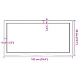 Wall Shelf Light Brown 100x50x cm Treated Solid Wood Oak 363688