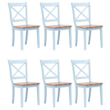 Dining Chairs 6 pcs Grey and Natural Solid Rubber Wood 277545