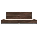 Bed Frame without Mattress Brown Oak 200x200 cm 3280021