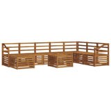 Outdoor Sofa Set 9 pcs Natural Solid Acacia Wood 3375344