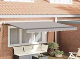 Retractable Awning Light Grey 300 x 200 cm Fabric 3329586