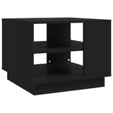 Coffee Table Black Engineered wood Small Coffee Table Square 810290