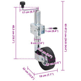Trailer Jack Wheel with Split Clamp 60 mm Galvanised Steel 4008433