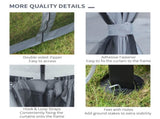 3m x 3m Hardtop Metal Frame Mesh Draped Gazebo Grey T3398P322177