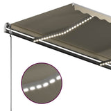 Manual Retractable Awning with LED 300x250 cm Cream 3069702