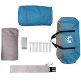 Tunnel Tent 8-Person with Roof Blue 710 x 460 x 245 cm 42004003