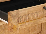 Bedside Cabinet Natural 50 x 33 x 60 cm Solid Mango Wood 4018052