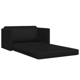 Folding Sofa Bed Black 124 x 71 x 78 cm Faux Leather 42030518