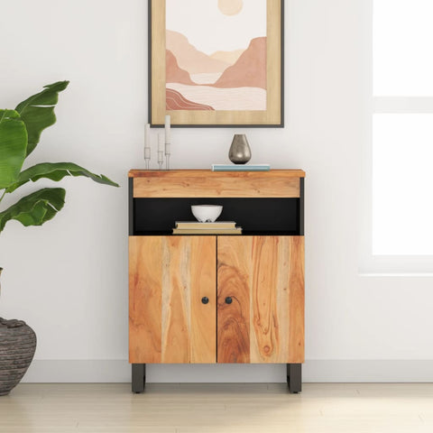 ZNTS Sideboard with 2 Doors 60x33x75 cm Solid Wood Acacia 352914