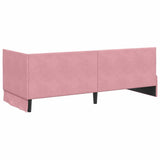 Corner Bed Frame with Headboard Pink 80 x 200 cm Velvet 42016249