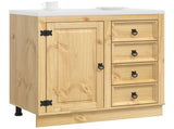 Cabinet SKI Honey Brown 80 x 46 x 81 cm Solid Pine Wood 42007565
