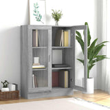 Vitrine Cabinet Grey Sonoma 82,5x30,5x115 cm Engineered Wood 815619