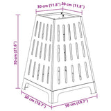 Fire Pit Black 50 x 50 x 70 cm Steel 858958