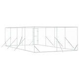 Outdoor Dog Kennel Silver 4x8x2 m Galvanised Steel 3190456