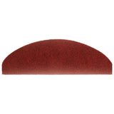 Stair Mats Self-adhesive 30 pcs 65x21x4 cm Bordeaux Red Half Round Large 3365659