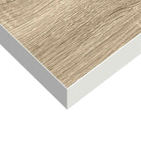 Floating Wall Shelf Oak and White 120x23.5x3.8 cm MDF 326585