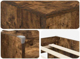 Loft Bed Frame with Cabinet 3 pcs Smoked Oak Engineered Wood 3423394