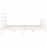 Bed Frame without Mattress White 160x200 cm Solid Wood Pine 3191917