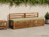 2-Piece Bench Cushions SOEST 100% Polyester Light Green 949895