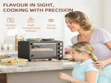 28L Mini Oven with 2 Hot Plates, Countertop Toaster Oven, Grill, Roast, Bake, Boil, with Timer, T3398P344222