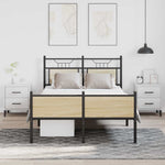 Bed Frame without Mattress Sonoma Oak 120x200 cm Engineered Wood 4106978