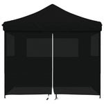 ZNTS Foldable Party Tent Pop-Up with 4 Sidewalls Black 4004934