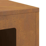 Fire Pit Brown 60 x 40 x 96 cm Weathering Steel 858935