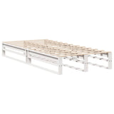 Bed Frame without Mattress White 100x200 cm Solid Wood Pine 850798