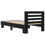 Bed Frame with Headboard Black Oak 80 x 200 cm Engineered Wood 8009105