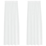 Voile Curtain with Curtains 2 pcs White 245 x 140 cm Polyester 4108010