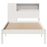 Bookcase Bed without Mattress White 100x200 cm Solid Wood Pine 3321566