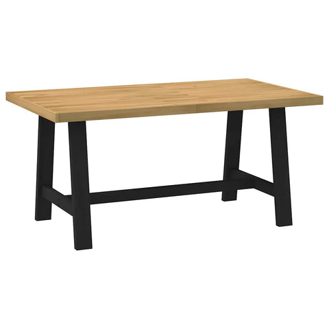 ZNTS Dining Table NOAIN A-Shaped Legs 160x90x75 cm Solid Wood Pine 4100042