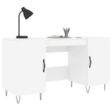 Desk White 140x50x75 cm Engineered Wood 829540