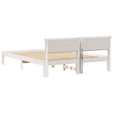 Bed Frame with Headboard White 140 x 200 cm Solid Pine Wood 872819