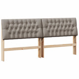 Upholstered Headboard Taupe 200 cm Solid Pine Wood 879322