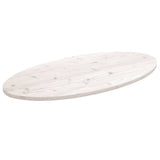 Table Top White 100x50x2.5 cm Solid Wood Pine Oval 824331