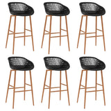7 Piece Bar Set White and Black 3057420