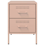 Bedside Cabinets 2 pcs Pink 36x39x50.5 cm Steel 842925