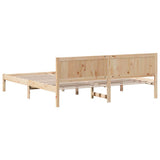 Bed Frame Brown 180 x 200 cm Solid Pine wood 872179