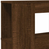 LED Headboard Brown Oak 160x18.5x103.5 cm Engineered Wood 837357