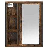 Bathroom Wall Cabinet with Mirror Smoked Oak 50x21x60 cm 861904