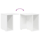 End Table 2 pcs White 37 x 32 x 40 cm Engineered Wood 891081