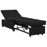 Sofa Bed Black 194 x 67 x 82 cm Microfiber 42008610