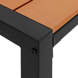 Garden Bench Brown 100 x 28 x 45cm Steel 42001772