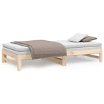 ZNTS Pull-out Day Bed without Mattress 2x cm Solid Wood Pine 823404