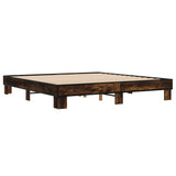 Bed Frame without Mattress Smoked Oak 200x200 cm 3280219