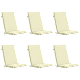 High Back Chair Cushion GEMERT 6 pcs 100% Polyester Cream 945914