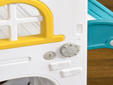 5 in 1 Toddler Slide with Basketball Hoop, Climber, Telescope, Storage Basket, for Ages 1-3 Years, T3398P422165