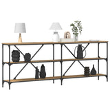 Console Table Artisian Oak 200 x 30 x 75 cm Engineered Wood 863446